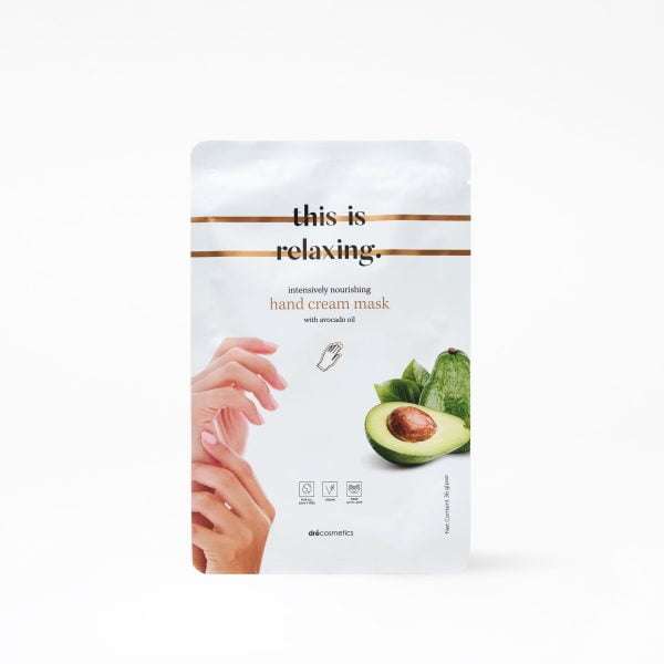 "This is relaxing" hand cream masker