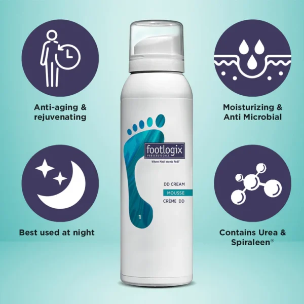 Footlogix "DD CREAM MOUSSE" double defense cream mousse voor droge, gebarsten huid en eelt - Afbeelding 6